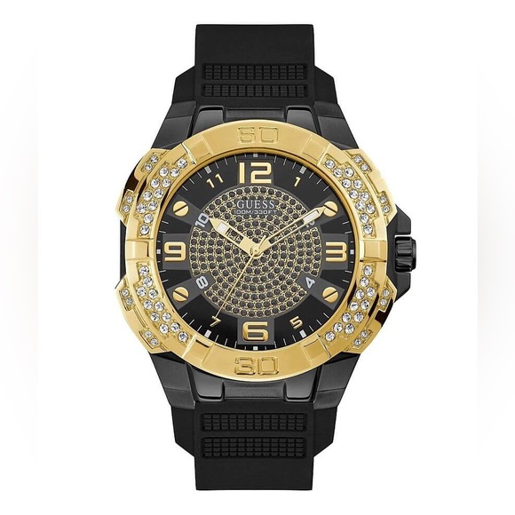 Guess Other - Guess Rhinestone Watch - Men's Watches in Black | Buckle U1255G1